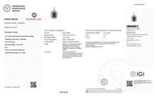 Load image into Gallery viewer, Genuine Zambian Green Emerald White Diamond 14K Gold Pendant