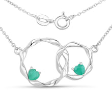 Load image into Gallery viewer, Genuine Emerald Infinity Pendant Necklace