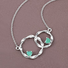 Load image into Gallery viewer, Genuine Emerald Infinity Pendant Necklace