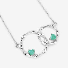 Load image into Gallery viewer, Genuine Emerald Infinity Pendant Necklace
