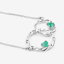 Load image into Gallery viewer, Genuine Emerald Infinity Pendant Necklace