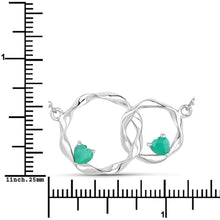 Load image into Gallery viewer, Genuine Emerald Infinity Pendant Necklace