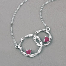 Load image into Gallery viewer, Genuine Ruby Infinity Pendant Necklace