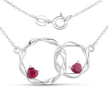 Load image into Gallery viewer, Genuine Ruby Infinity Pendant Necklace