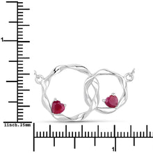 Load image into Gallery viewer, Genuine Ruby Infinity Pendant Necklace