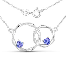 Load image into Gallery viewer, Genuine Tanzanite Infinity Pendant Necklace