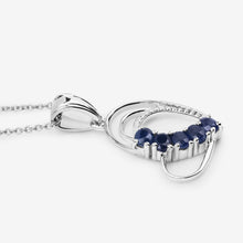 Load image into Gallery viewer, Genuine Blue Sapphire Heart Shape Pendant Necklace