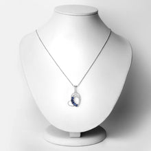 Load image into Gallery viewer, Genuine Blue Sapphire Heart Shape Pendant Necklace