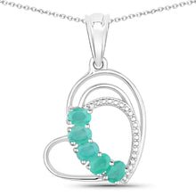 Load image into Gallery viewer, Genuine Heart Shape Emerald Necklace