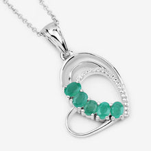 Load image into Gallery viewer, Genuine Heart Shape Emerald Necklace