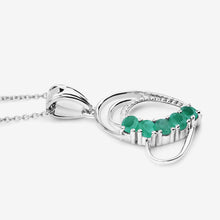 Load image into Gallery viewer, Genuine Heart Shape Emerald Necklace