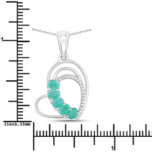 Load image into Gallery viewer, Genuine Heart Shape Emerald Necklace