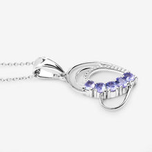 Load image into Gallery viewer, Genuine Tanzanite Heart Pendant Necklace