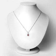 Load image into Gallery viewer, Natural Ruby Lab Diamond Teardrop Necklace