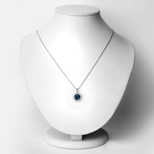 Load image into Gallery viewer, Natural London Blue Topaz Lab Diamond Necklace