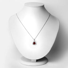 Load image into Gallery viewer, Natural Garnet and Lab Diamond Necklace