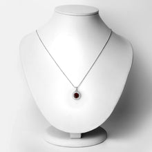 Load image into Gallery viewer, Natural Garnet Lab Diamond Necklace