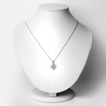 Load image into Gallery viewer, Natural Aquamarine and Lab Diamond Necklace