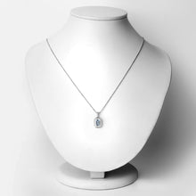 Load image into Gallery viewer, Natural Aquamarine Lab Diamond Necklace