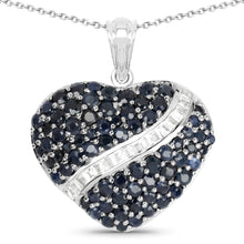 Load image into Gallery viewer, Genuine Blue Heart Sapphire Necklace