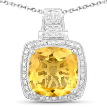 Load image into Gallery viewer, Genuine Yellow Citrine Pendant Necklace