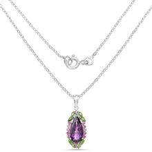 Load image into Gallery viewer, Genuine Purple Amethyst Drop Pendant Necklace