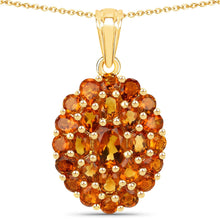 Load image into Gallery viewer, Natural Citrine Cluster Pendant Necklace