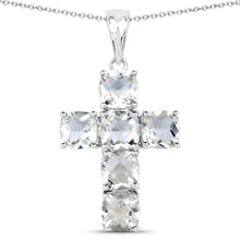 Load image into Gallery viewer, Genuine Green Amethyst Cross Pendant