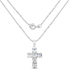 Load image into Gallery viewer, Genuine Green Amethyst Cross Pendant