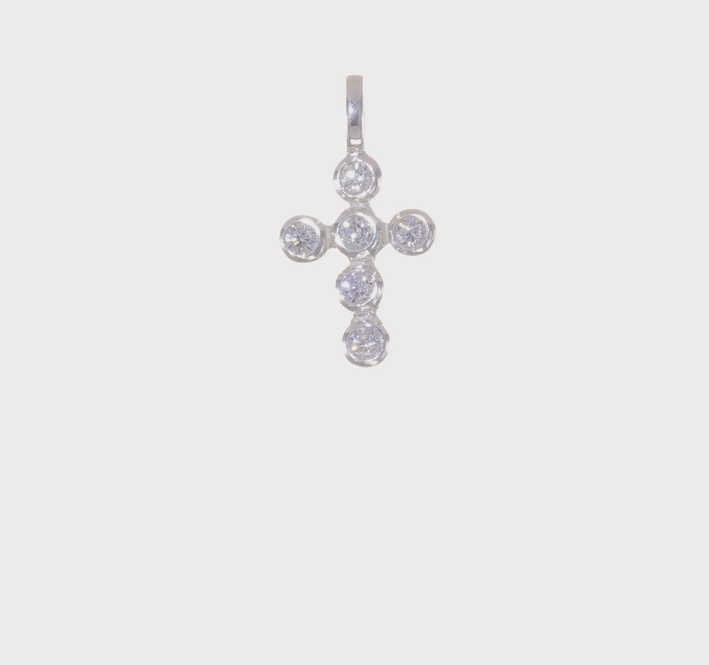 Cross Cubic Zirconia Charm Cross Pendant