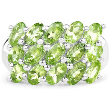Load image into Gallery viewer, Genuine Peridot Cluster Ring