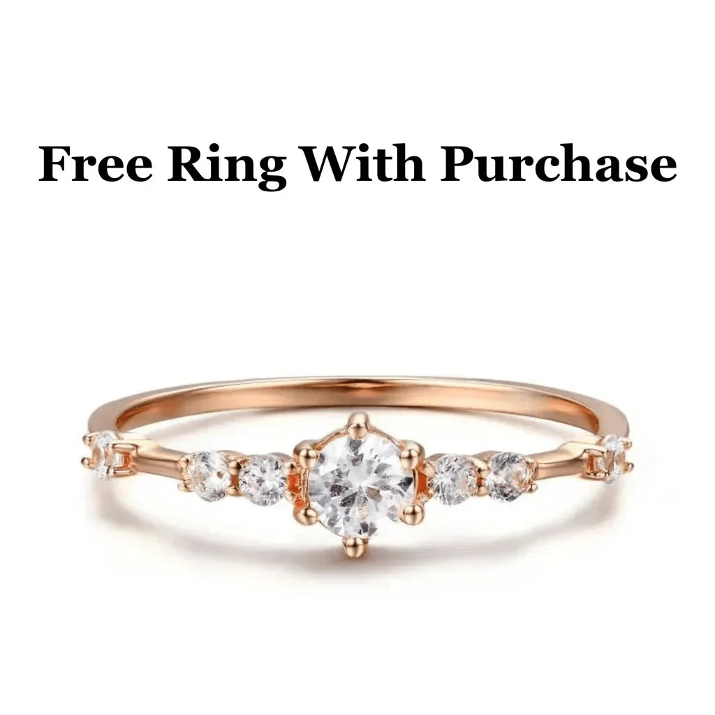 Genuine Amethyst 3 Stone Ring