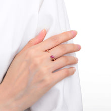 Load image into Gallery viewer, July Birthstone Ring, Ruby Simple Ring, Solitaire Ring for Women