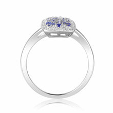 Load image into Gallery viewer, Sapphire Cocktail Engagement Ring in 925 Sterling Silver