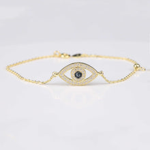 Load image into Gallery viewer, Modern Sapphire Evil Eye Bracelet - FineColorJewels