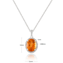Load image into Gallery viewer, Natural Citrine Pendant Necklace - FineColorJewels