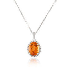 Load image into Gallery viewer, Natural Citrine Pendant Necklace - FineColorJewels
