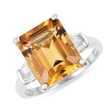 Load image into Gallery viewer, Octagon Citrine Statement Ring