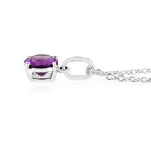 Load image into Gallery viewer, Purple Amethyst Solitaire Necklace