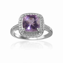 Load image into Gallery viewer, Barbie Inspired Cushion Pink Amethyst Ring in 925 Sterling Silver for Women - FineColorJewels