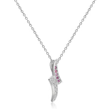 Load image into Gallery viewer, Pink Sapphire Dainty Pendant Necklace - FineColorJewels