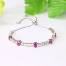 Load image into Gallery viewer, Ruby Adjustable Bracelet - FineColorJewels