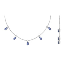 Load image into Gallery viewer, Blue Sapphire Layering Necklace - FineColorJewels