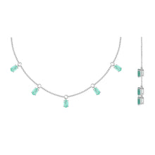 Load image into Gallery viewer, Emerald Layering Necklace - FineColorJewels
