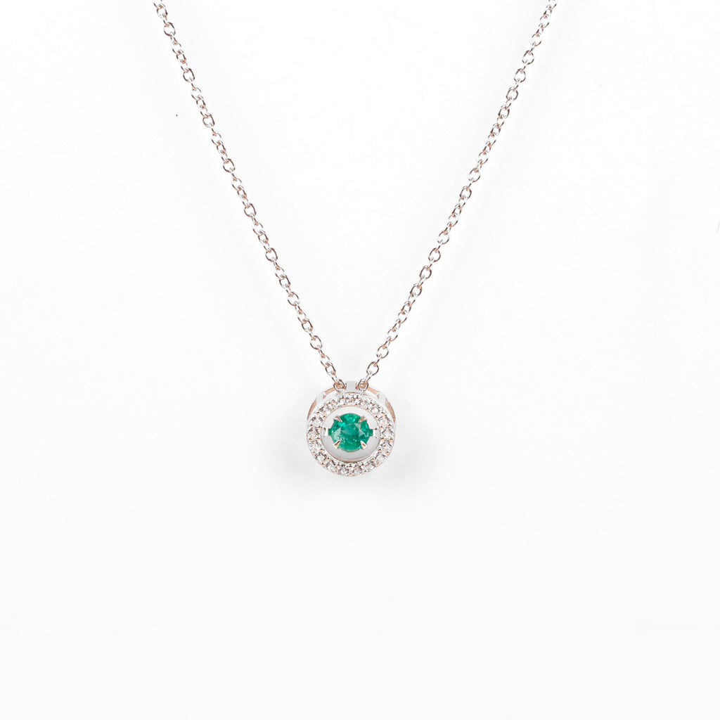 Emerald Dancing Necklace - FineColorJewels
