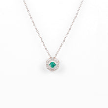 Load image into Gallery viewer, Emerald Dancing Necklace - FineColorJewels