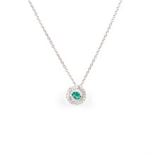 Load image into Gallery viewer, Emerald Dancing Necklace - FineColorJewels