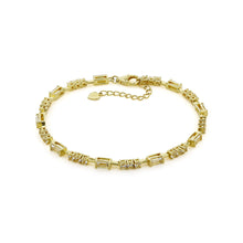 Load image into Gallery viewer, White Topaz Yellow Gold Bracelet