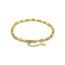 Load image into Gallery viewer, White Topaz Yellow Gold Bracelet