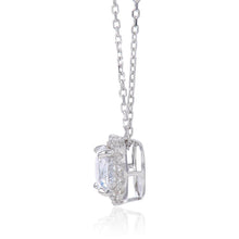 Load image into Gallery viewer, Signature Round White Topaz Pendant.
$ 50 &amp; Under, White Topaz, White, Round, 925 Sterling Silver, Halo